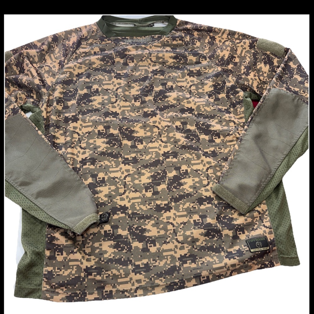 Tippmann Tactical Gear Jersey Mens XL Digital Camo Embroidered Logo Padded Vents